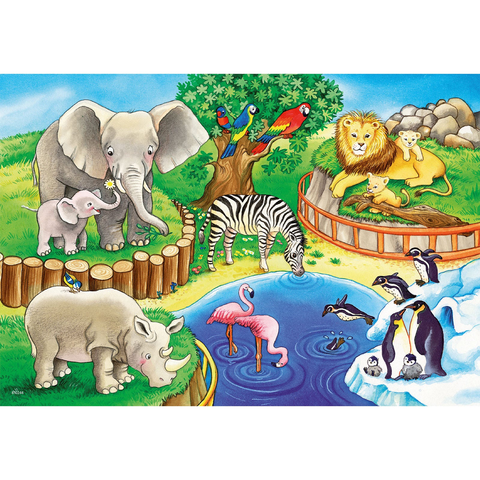 Time at the Zoo - 2 x 12 Piece Puzzles