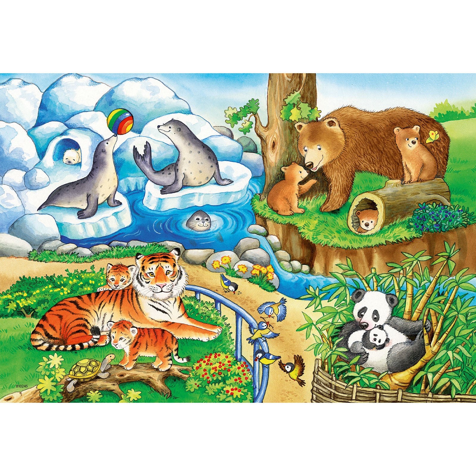 Time at the Zoo - 2 x 12 Piece Puzzles