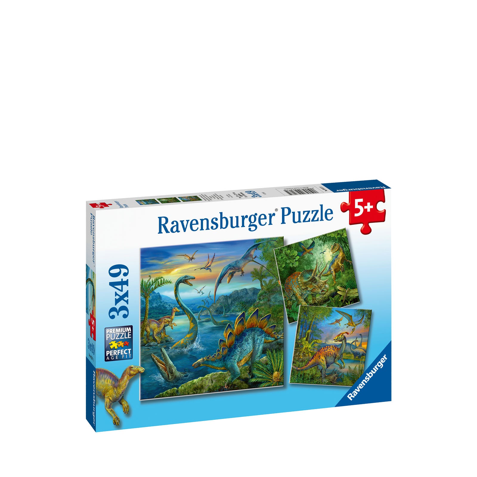 Dinosaur Fascination - 3 x 49 Piece Puzzles