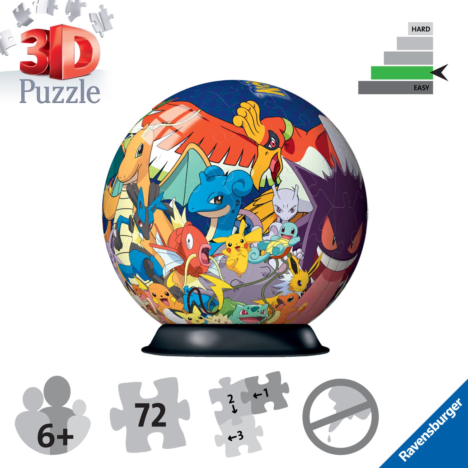 Pokemon - 72 Piece 3D Ball Puzzle