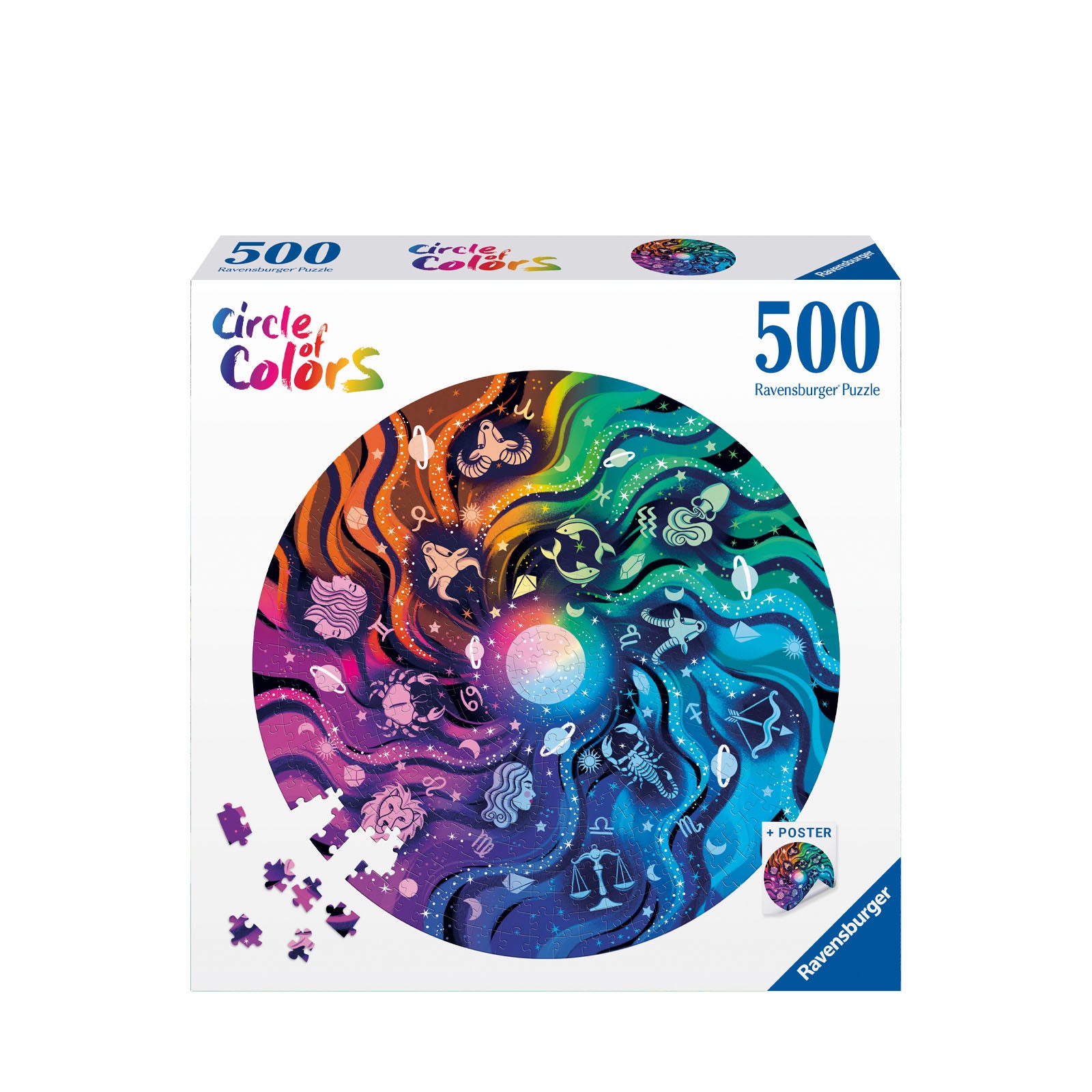 Circle of Colours Astrology - 500 Piece Circular Puzzle