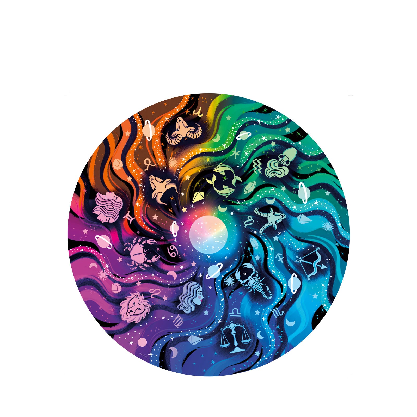 Circle of Colours Astrology - 500 Piece Circular Puzzle