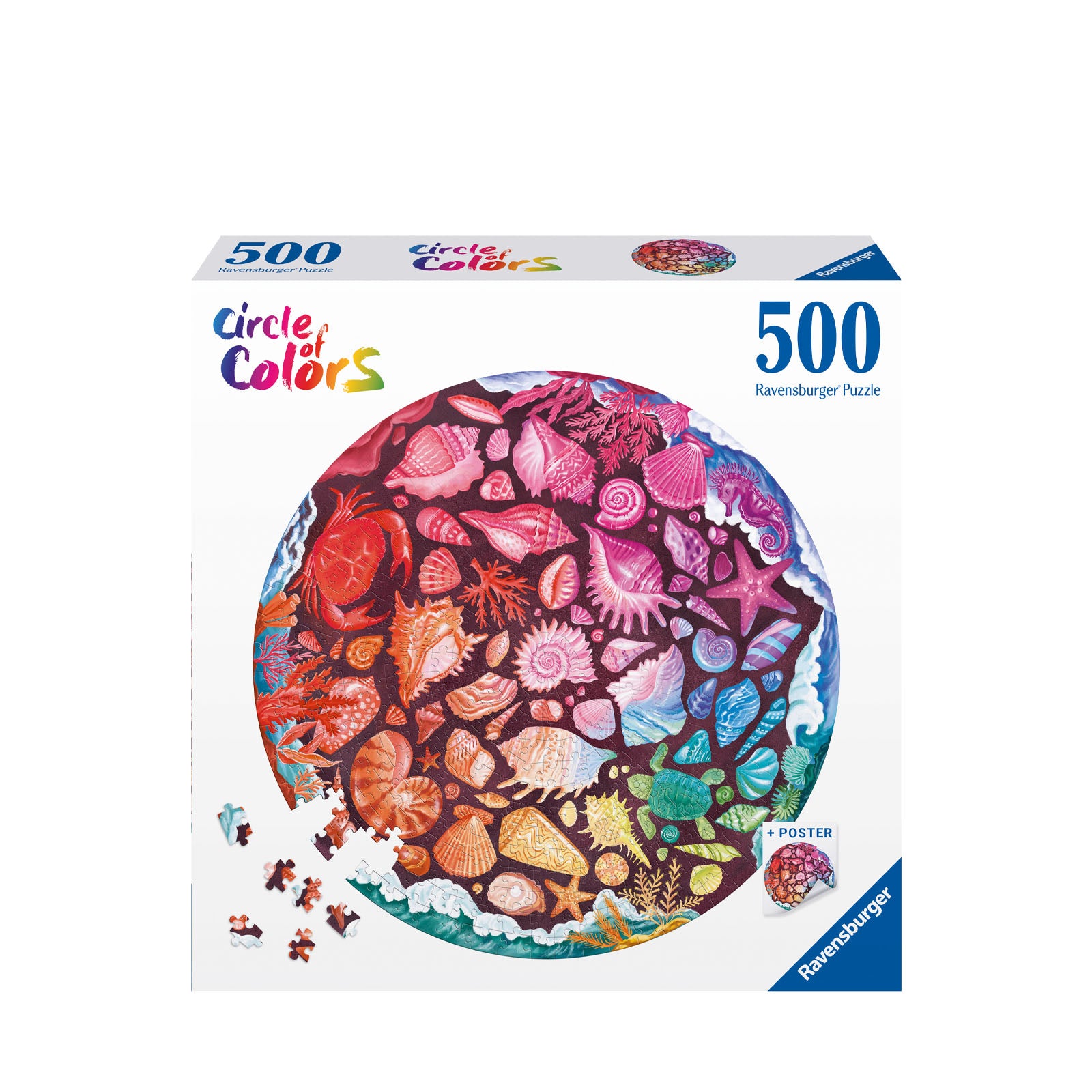 Circle of Colours Seashells - 500 Piece Circular Puzzle