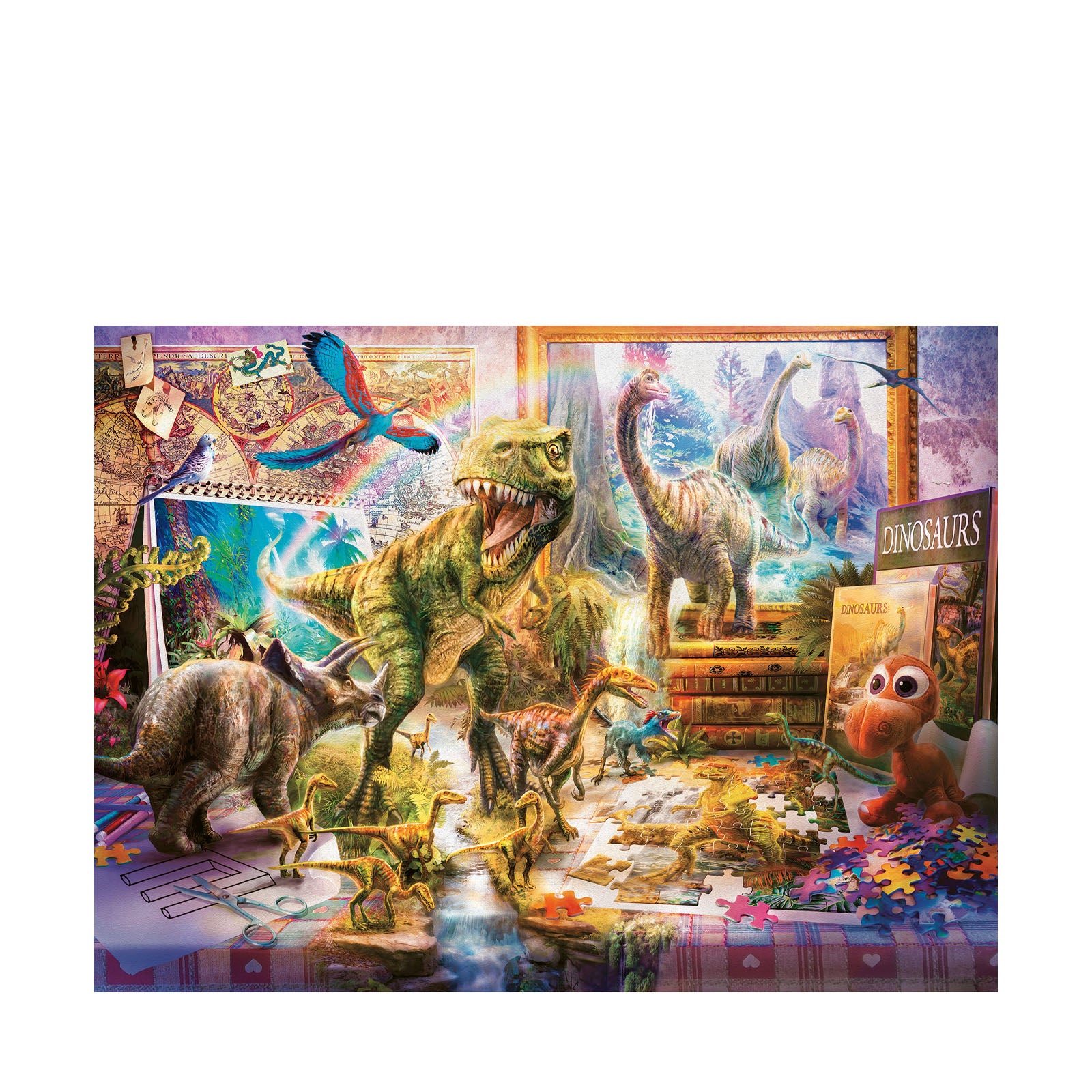 Dino Toys Come to Life - 100 XXL Piece Puzzle