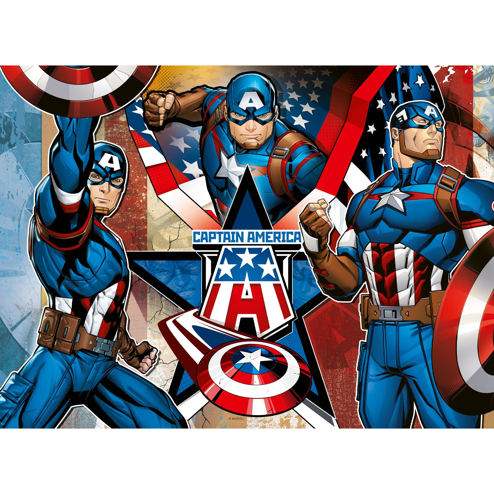 Marvel Hero Captain America - 100 XXL Piece Puzzle