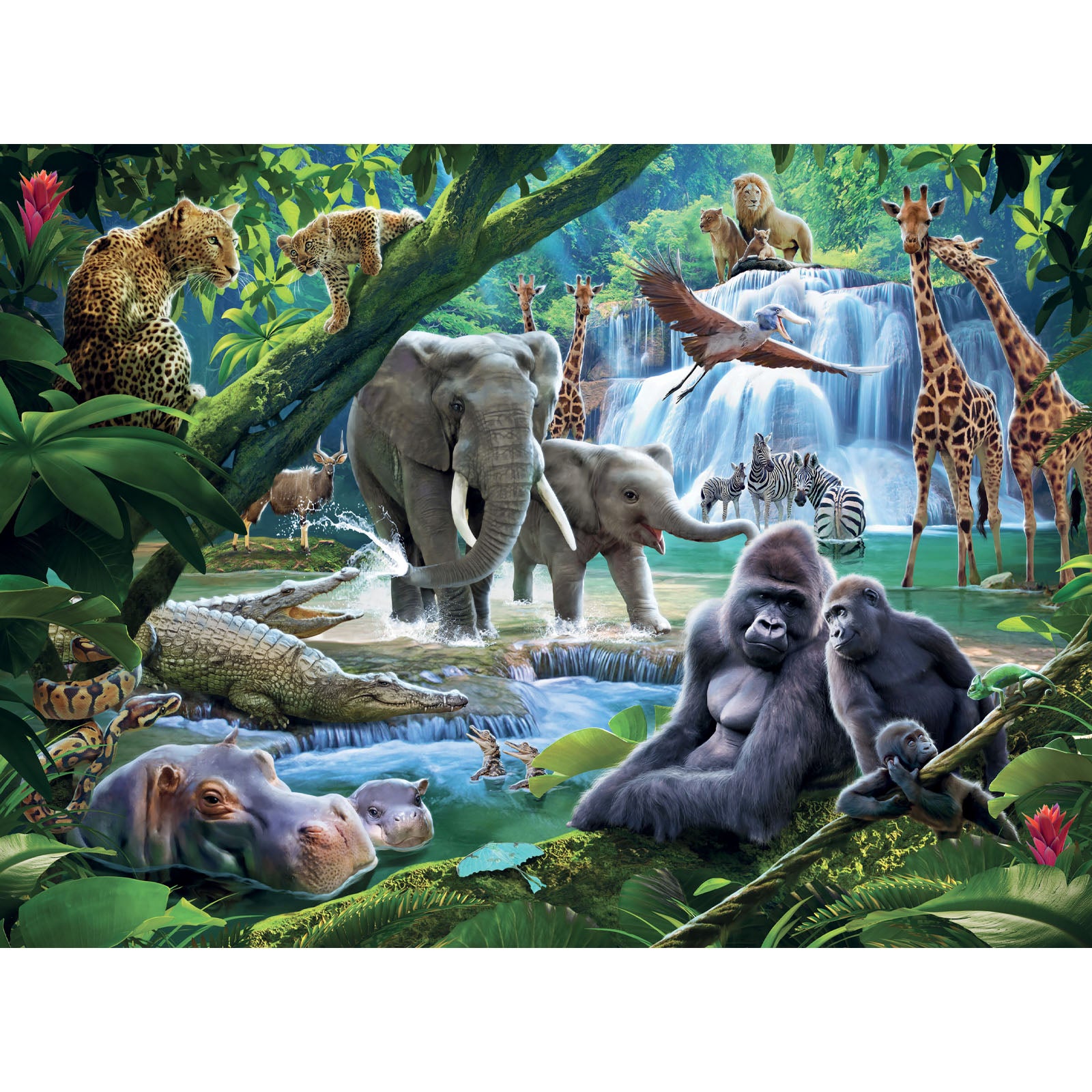 Jungle Families - 100 XXL Piece Puzzle