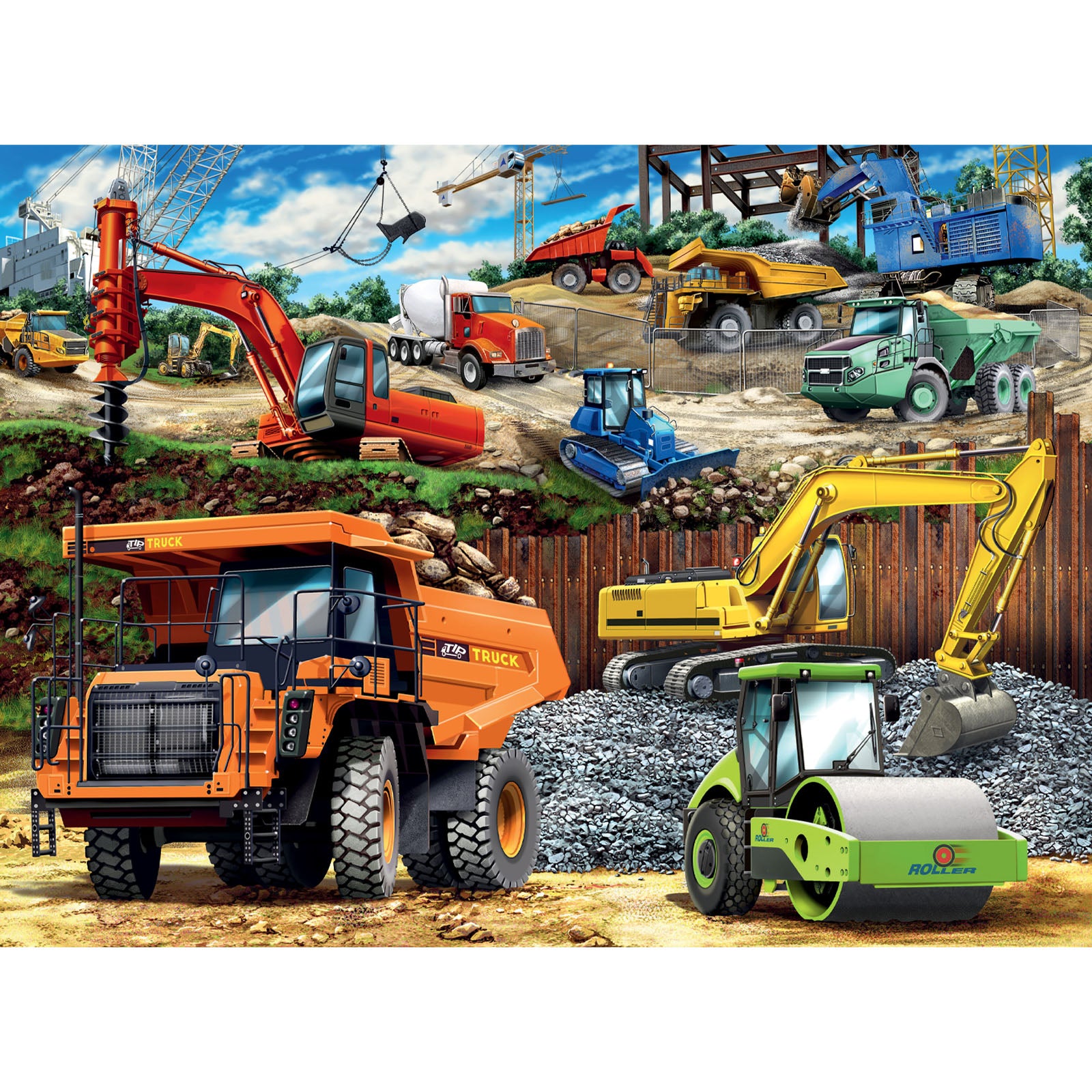 Construction Vehicles - 100 XXL Piece Puzzle