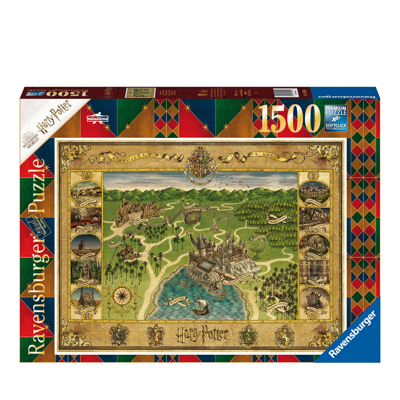 Harry Potter Hogwarts Map - 1500 Piece Puzzle