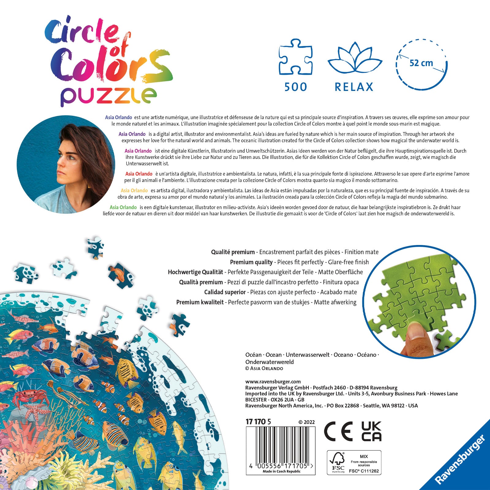 Circle of Colours Oceans - 500 Piece Puzzle