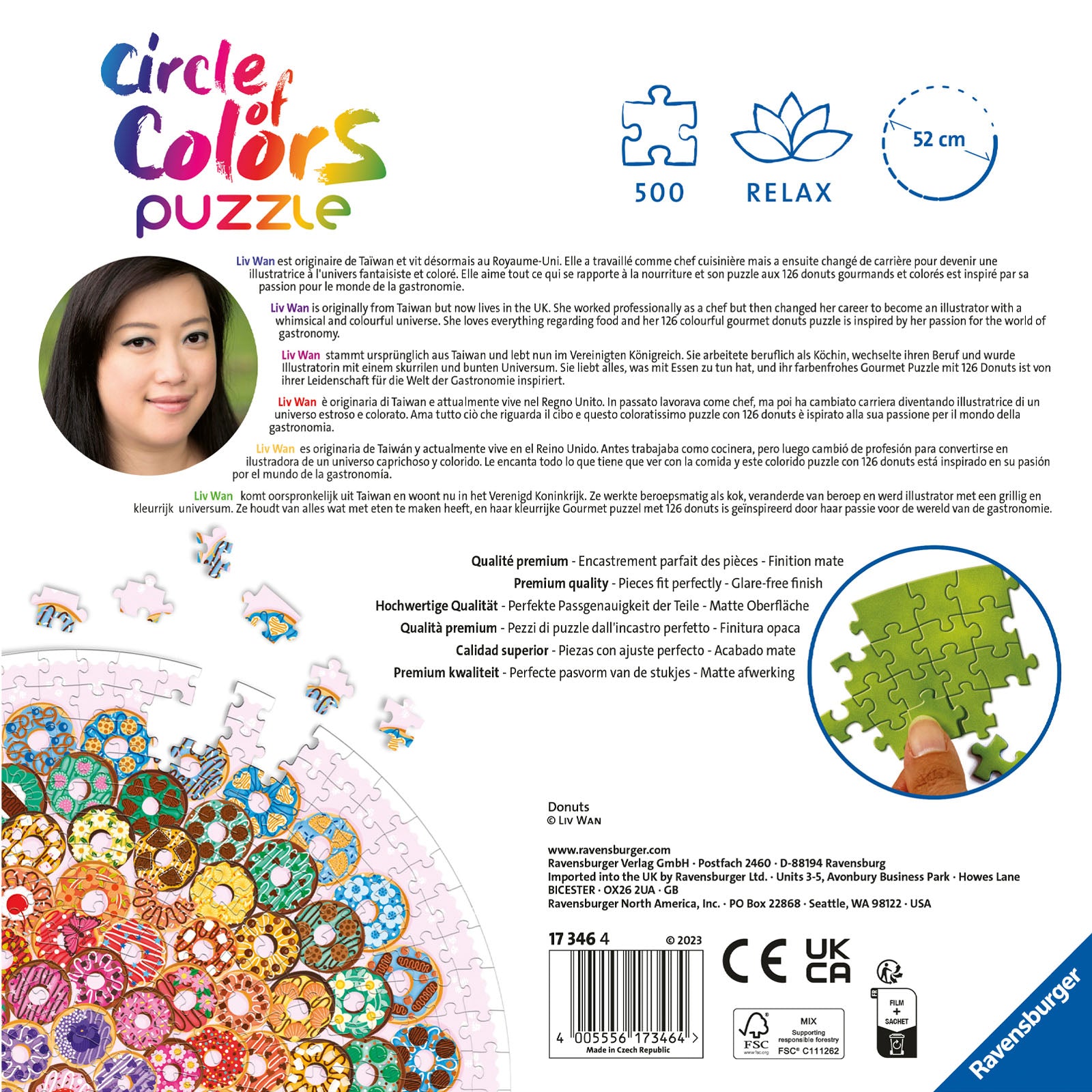 Circle of Colours Doughnuts - 500 Piece Circular Puzzle