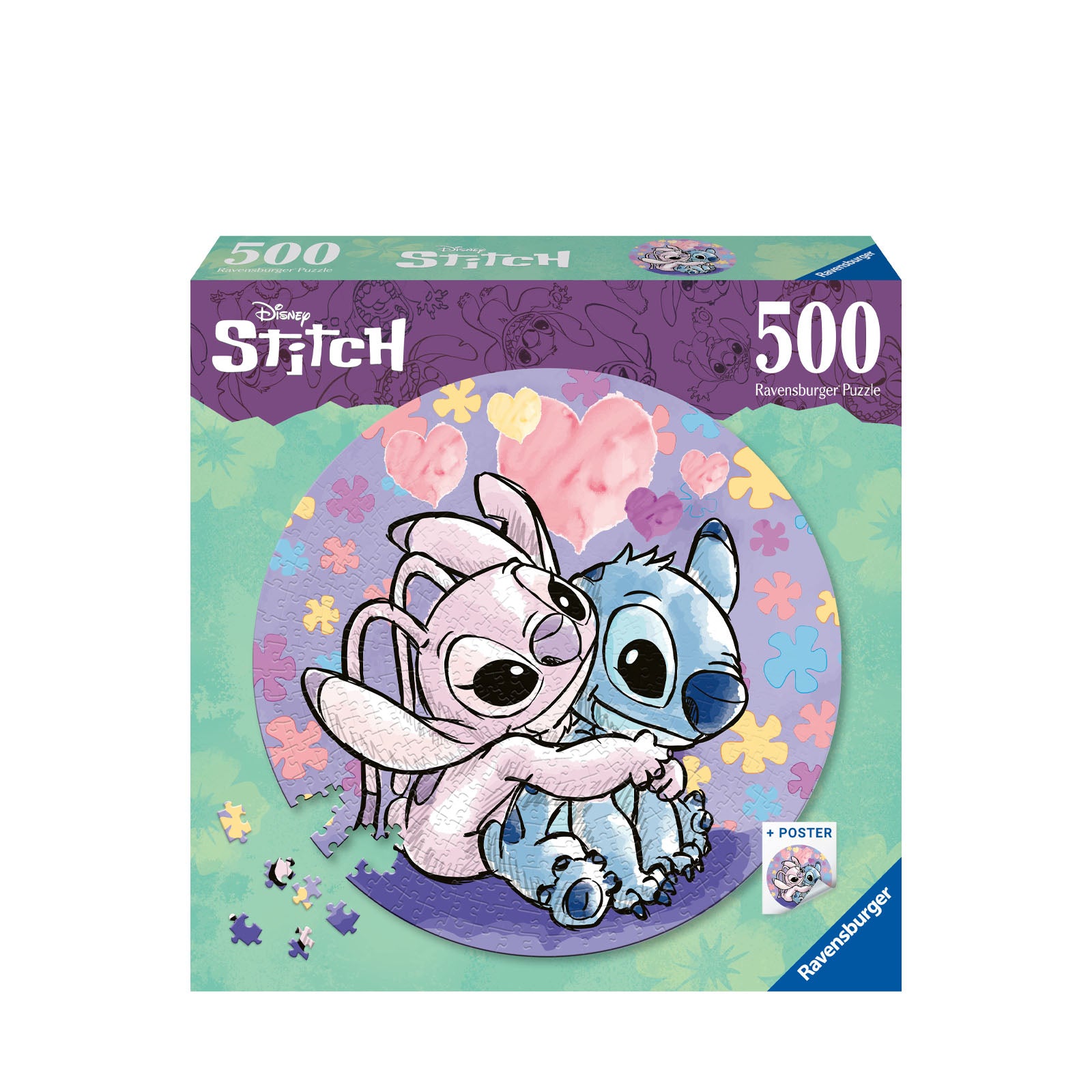 Disney Stitch - 500 Piece Circular Puzzle