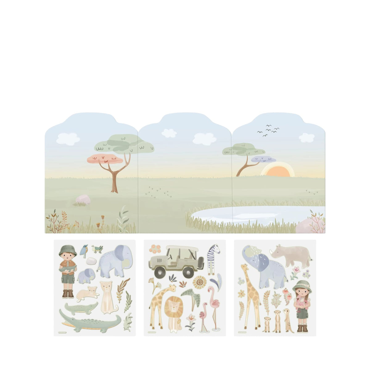 Reusable Sticker Booklet - Safari Friends