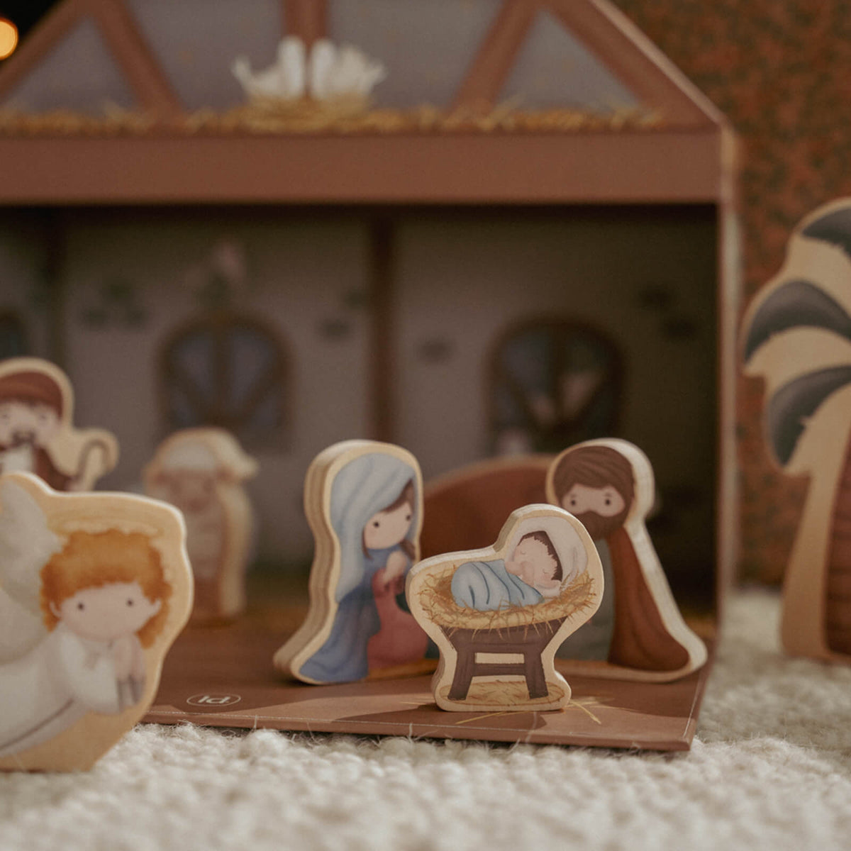 Nativity Scene and Wooden Figures