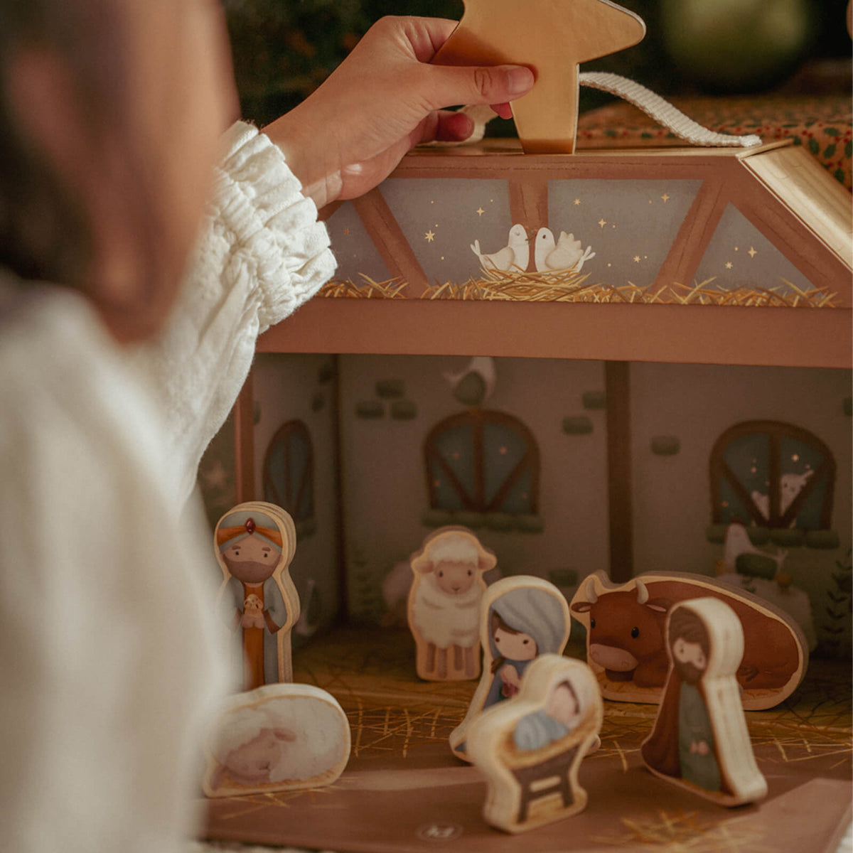 Nativity Scene and Wooden Figures