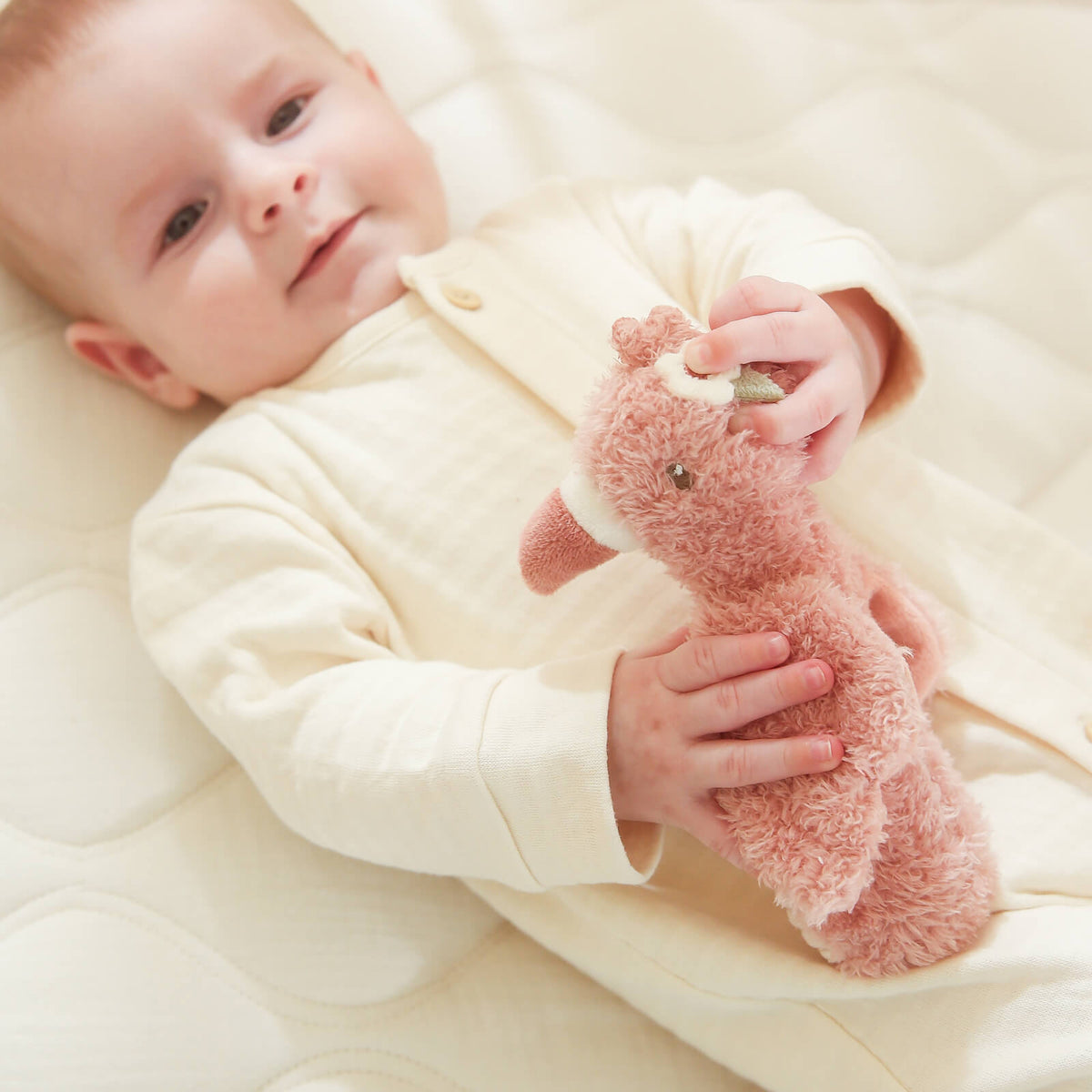 Soft Squeeze Rattle - Flamingo