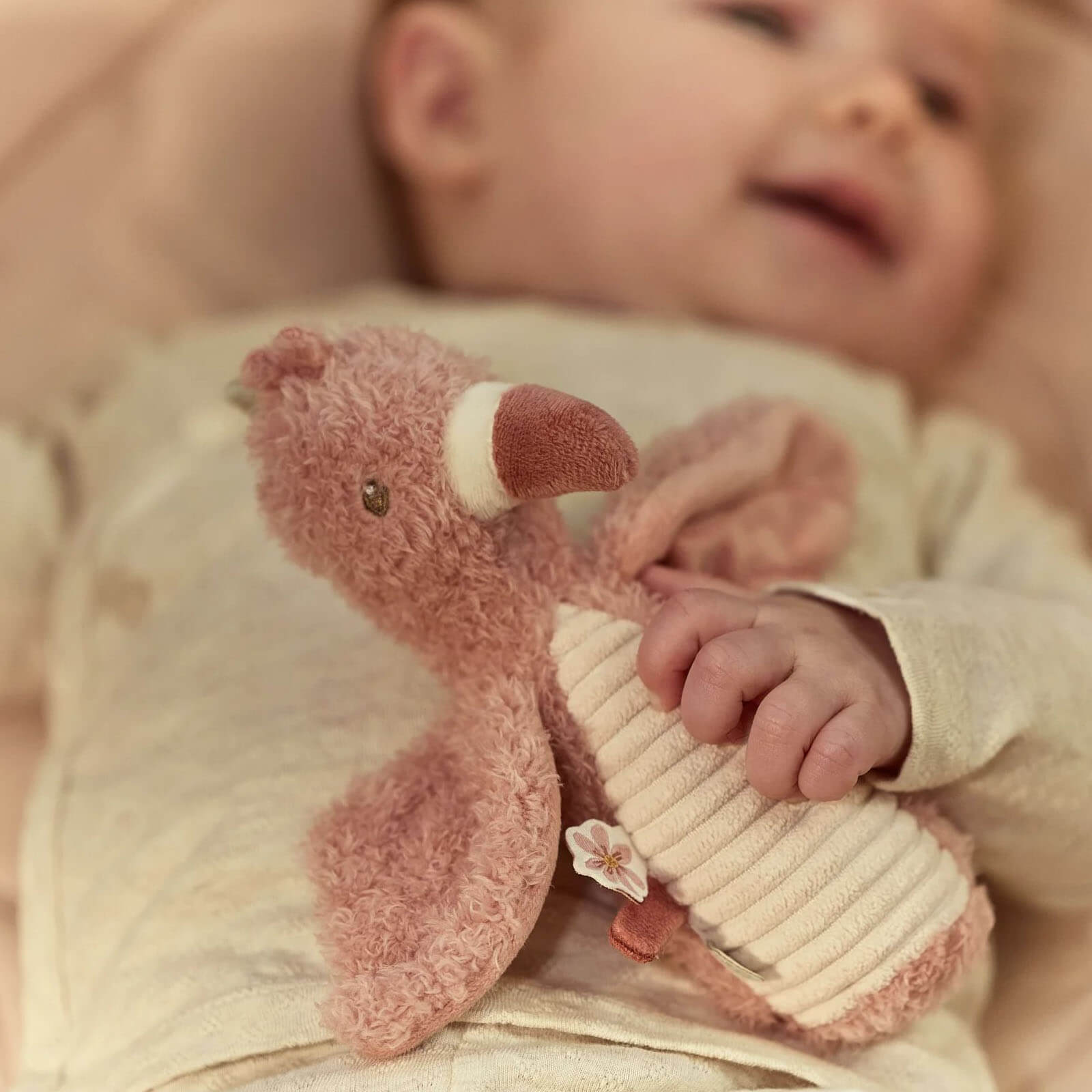 Soft Squeeze Rattle - Flamingo
