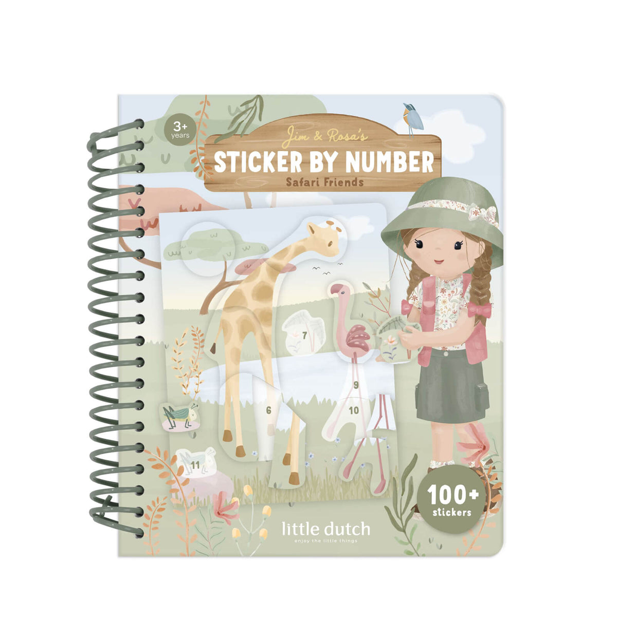 Sticker By Number Book - Safari Rosa