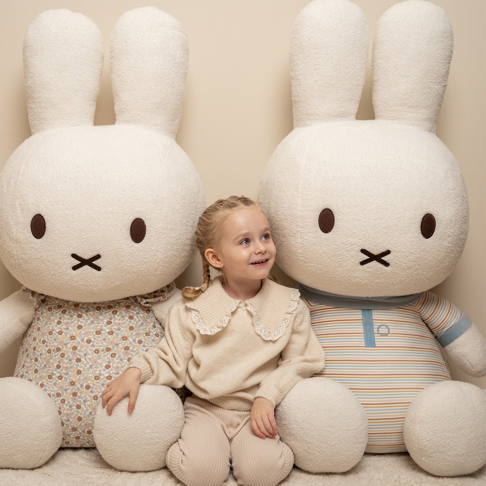 Miffy Cuddle Toy 100cm - Vintage Sunny Stripes