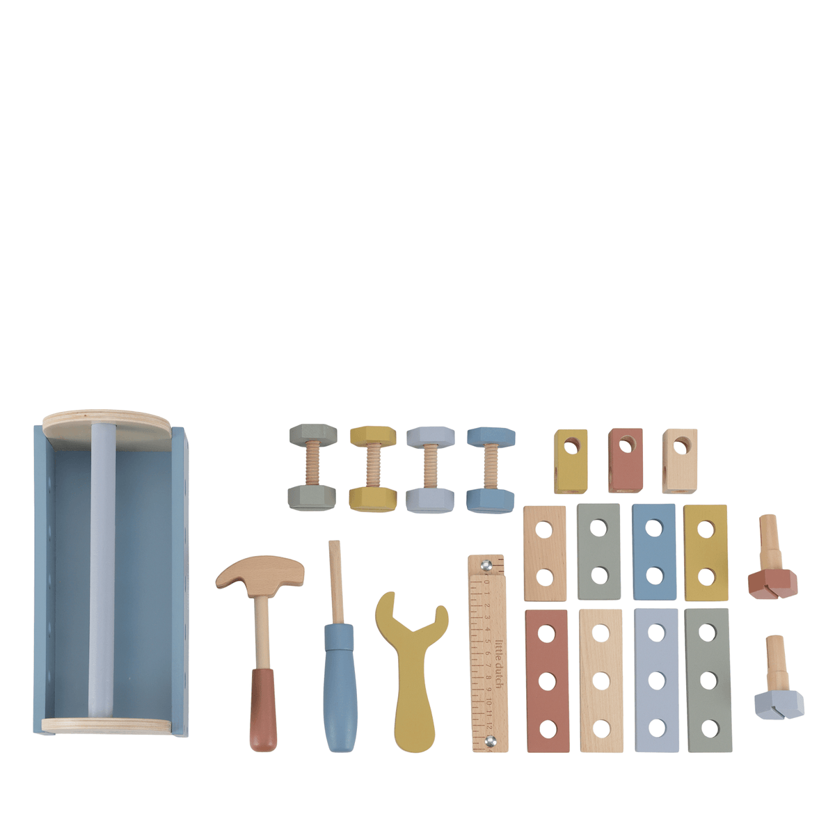 Wooden Tool Box - 26 Pieces