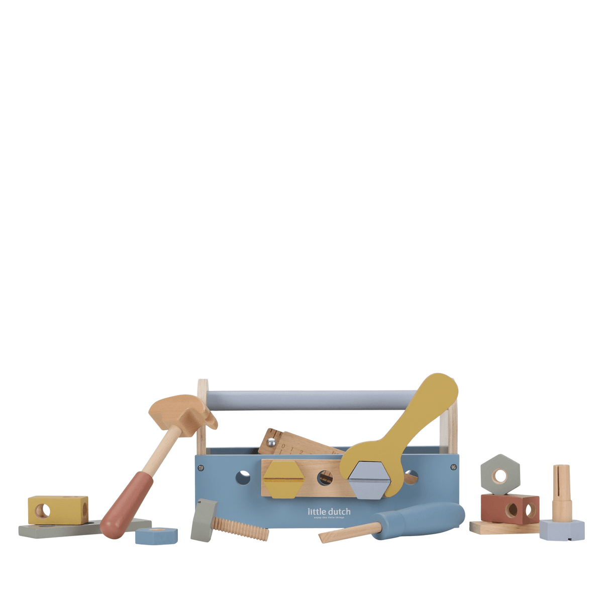 Wooden Tool Box - 26 Pieces