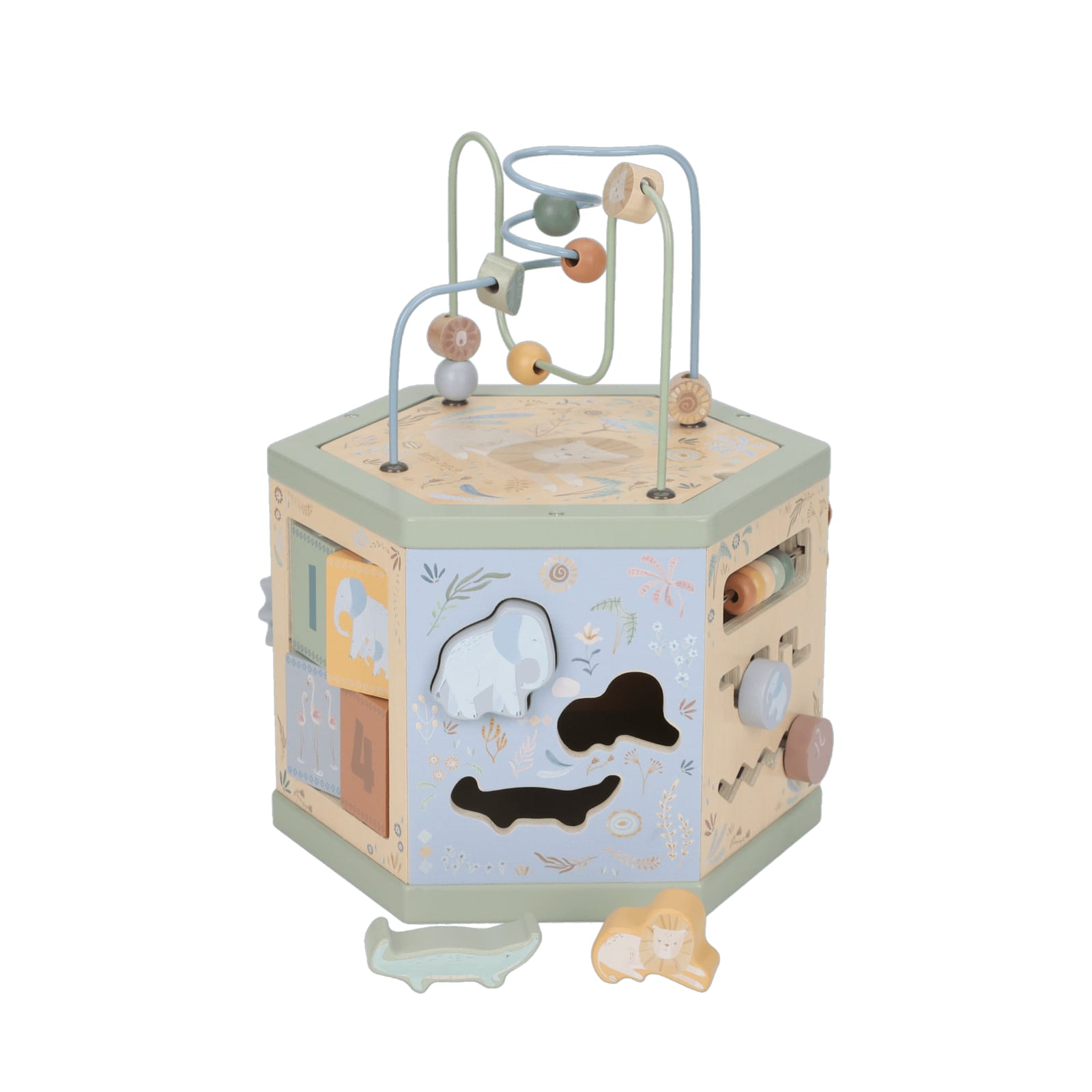 Wooden Activity Hexagon - Safari Friends