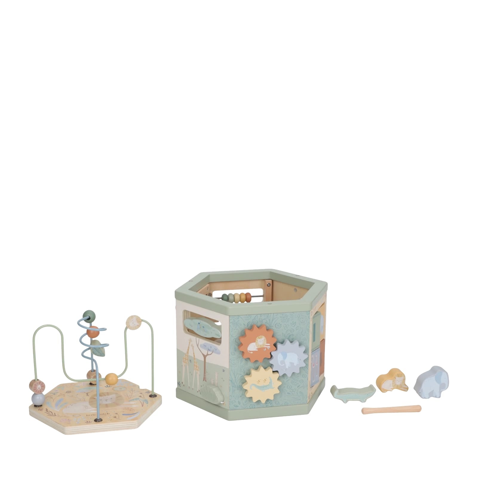 Wooden Activity Hexagon - Safari Friends