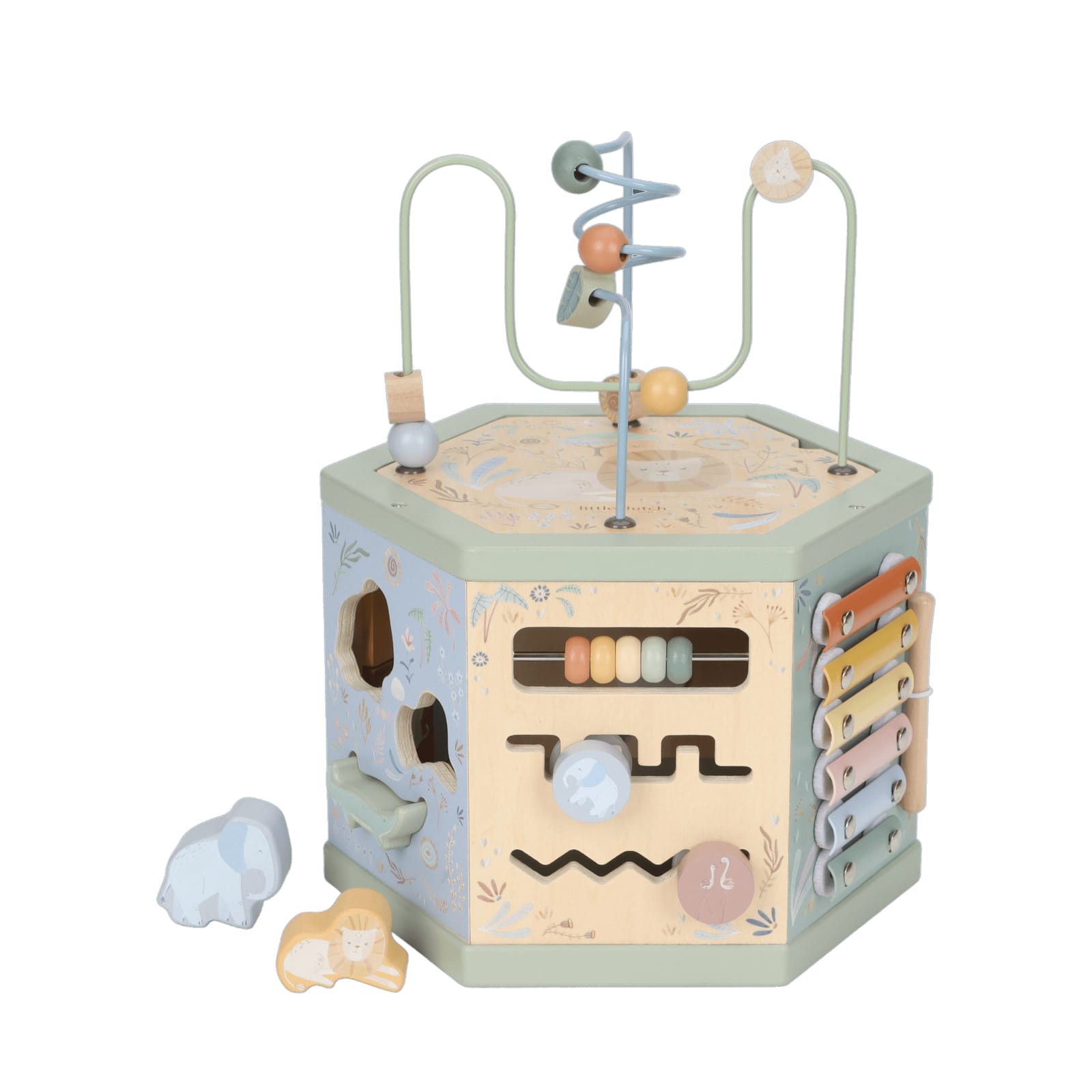 Wooden Activity Hexagon - Safari Friends