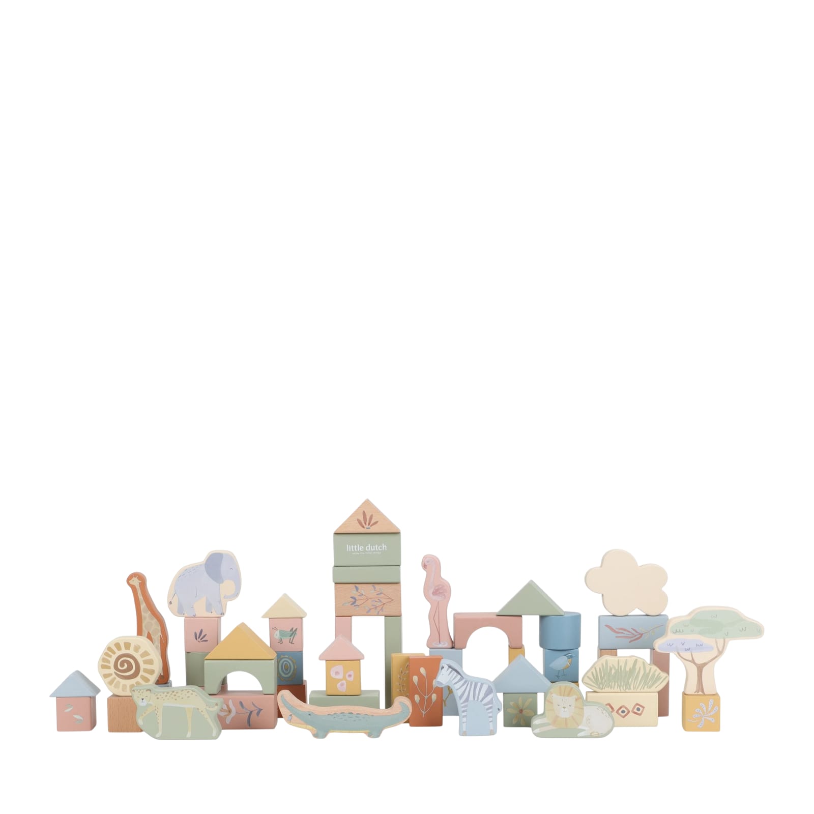 Wooden Building Blocks - Safari Friends