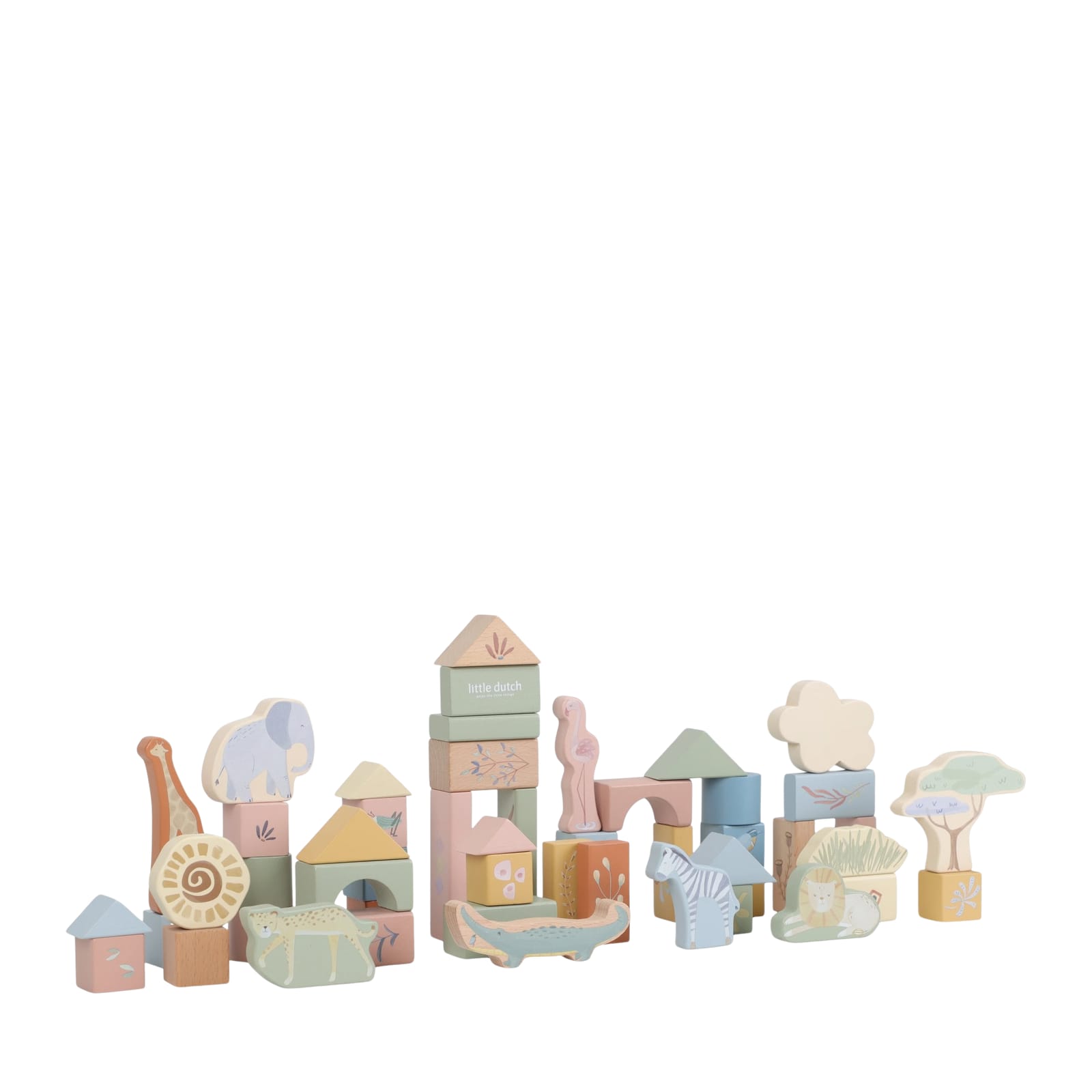 Wooden Building Blocks - Safari Friends