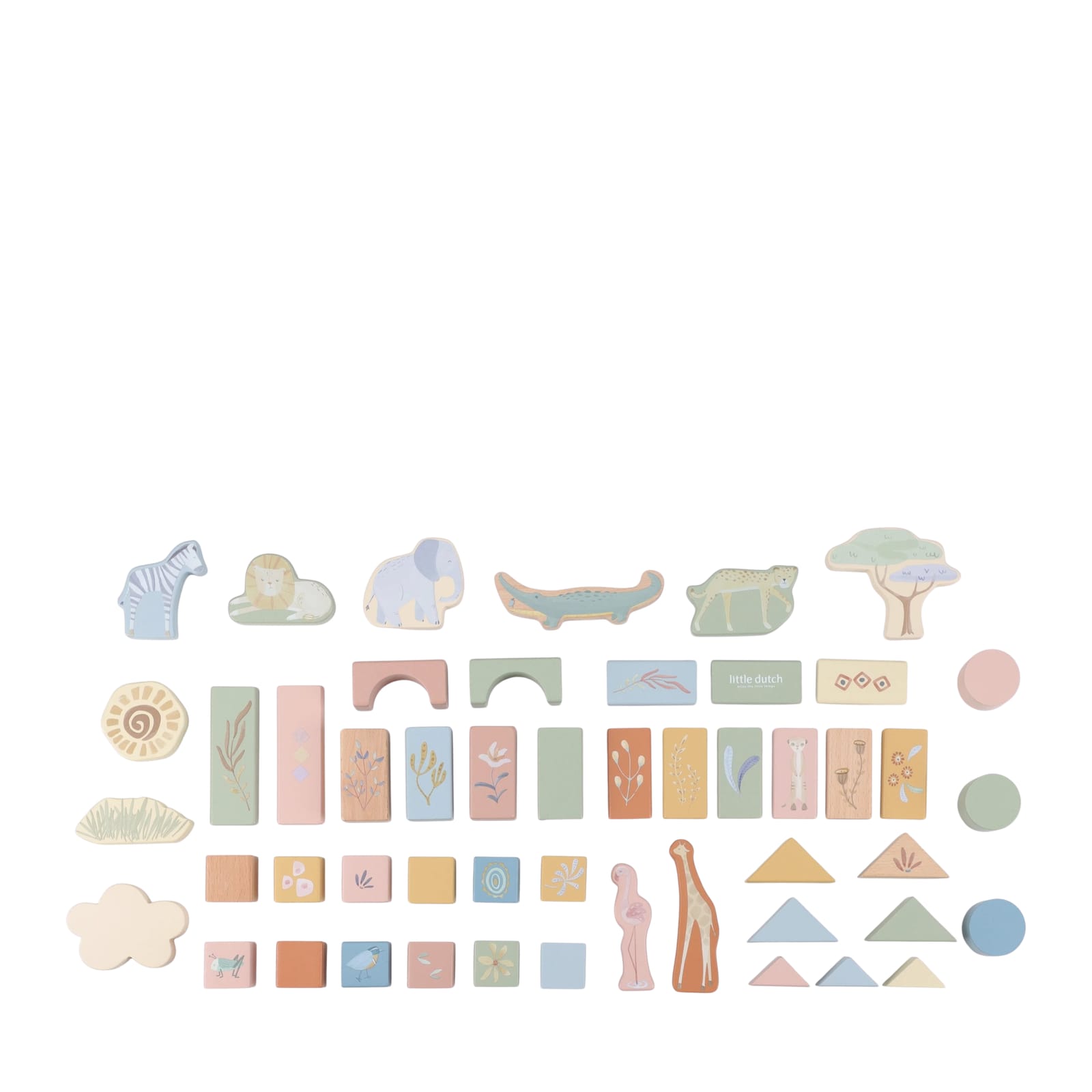 Wooden Building Blocks - Safari Friends