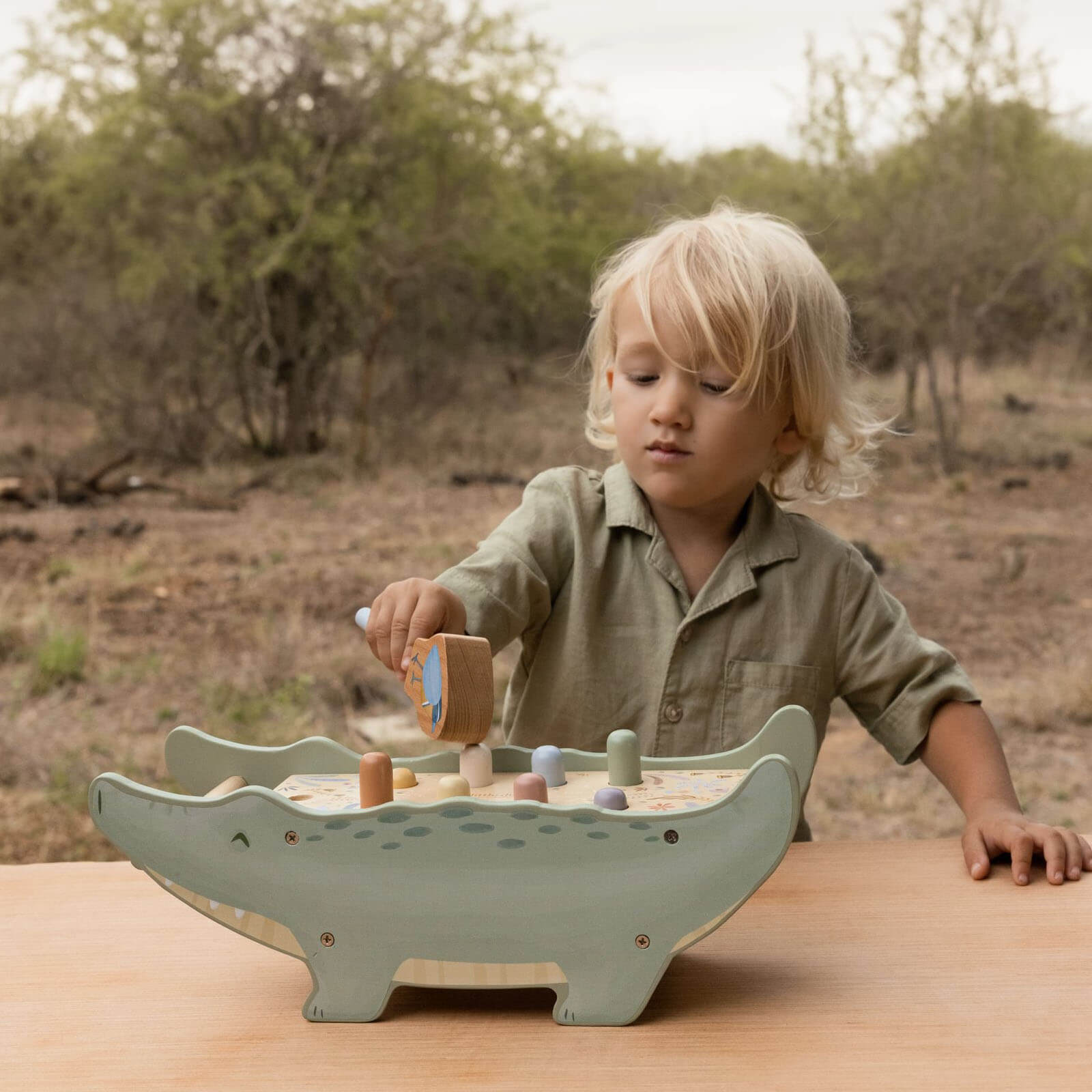Wooden Hammer Bench - Safari Friends