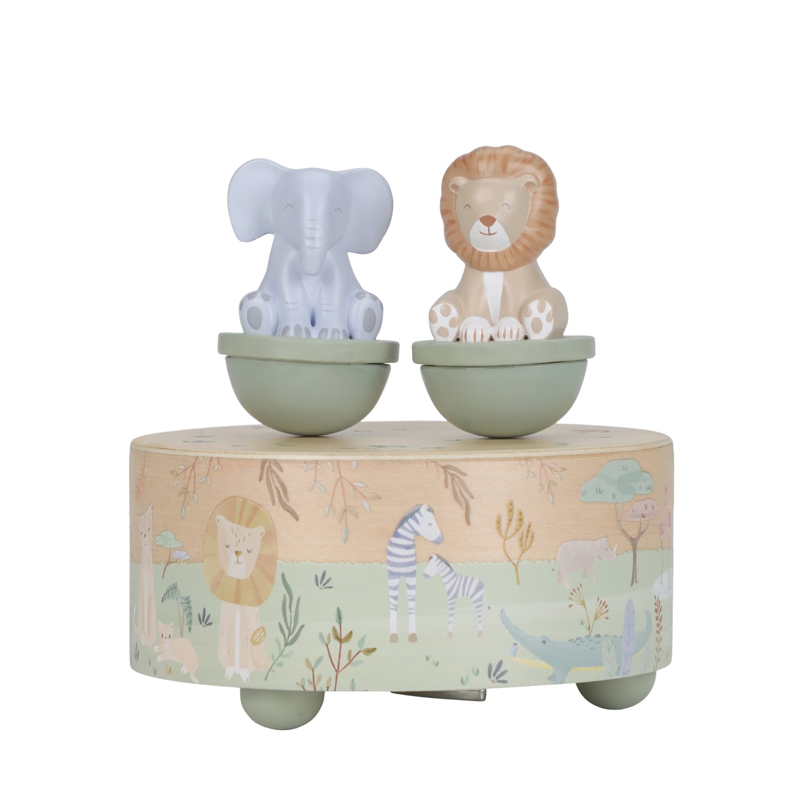 Wooden Music Box - Safari Friends