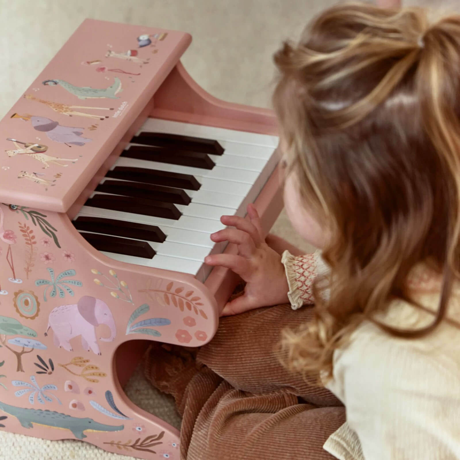 Wooden Piano - Pink - Safari Friends