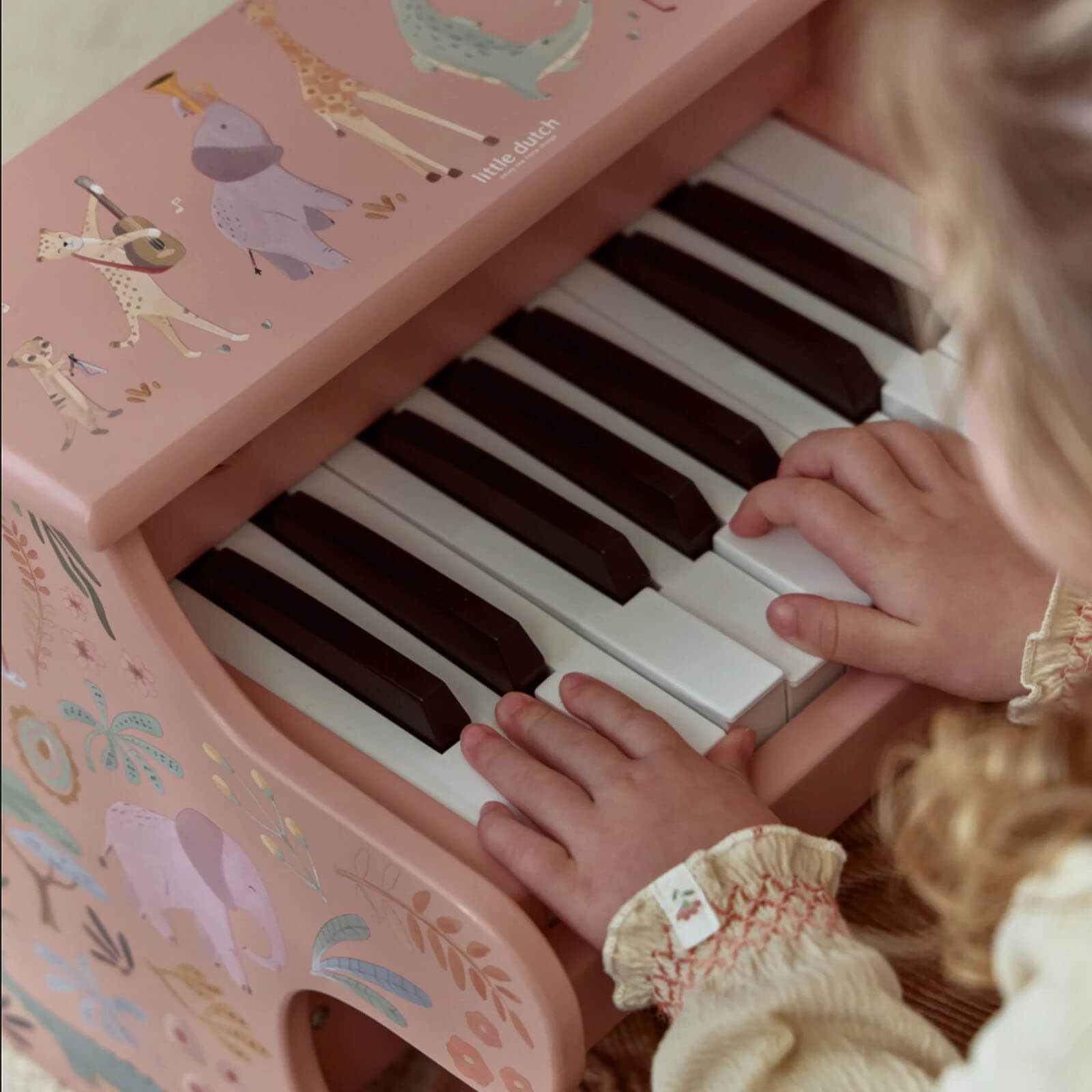 Wooden Piano - Pink - Safari Friends