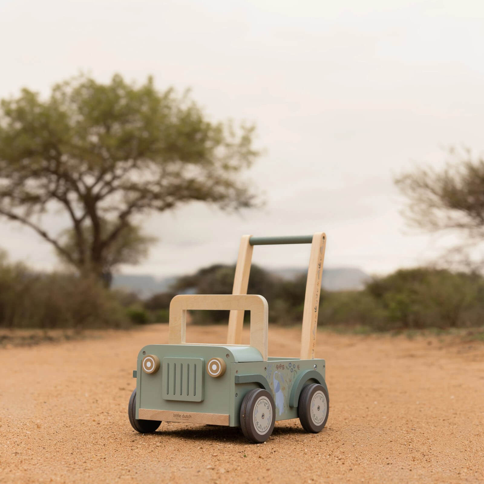 Wooden Push Car Walker - Safari Friends