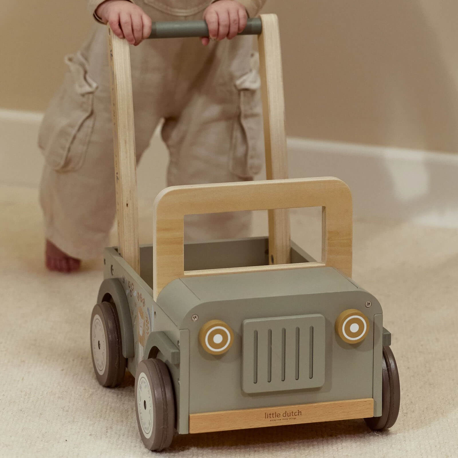 Wooden Push Car Walker - Safari Friends