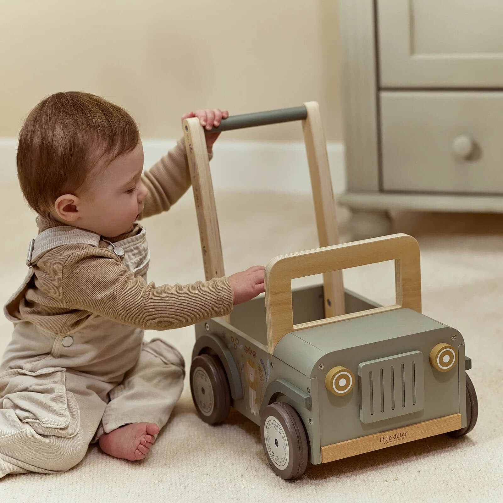 Wooden Push Car Walker - Safari Friends