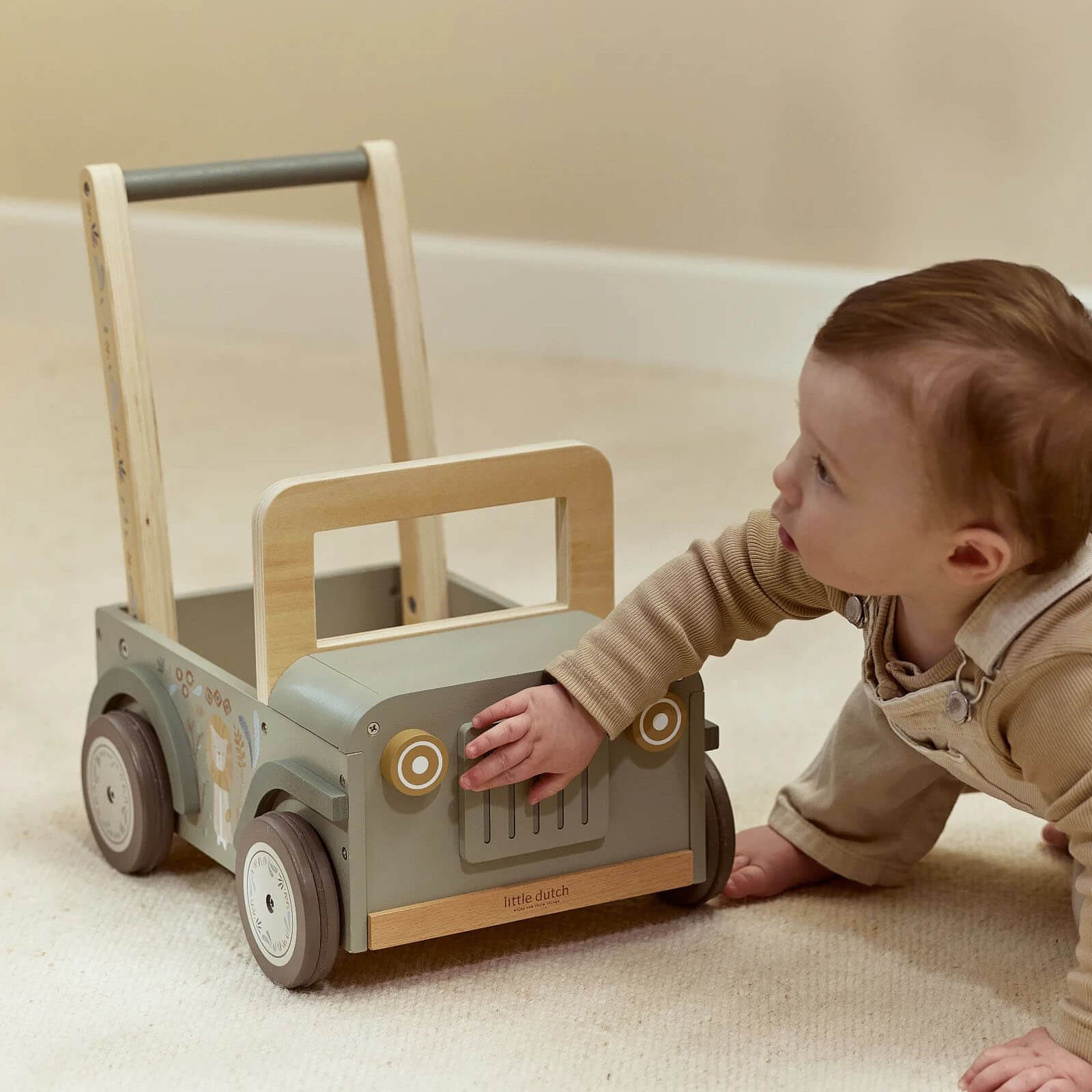 Wooden Push Car Walker - Safari Friends