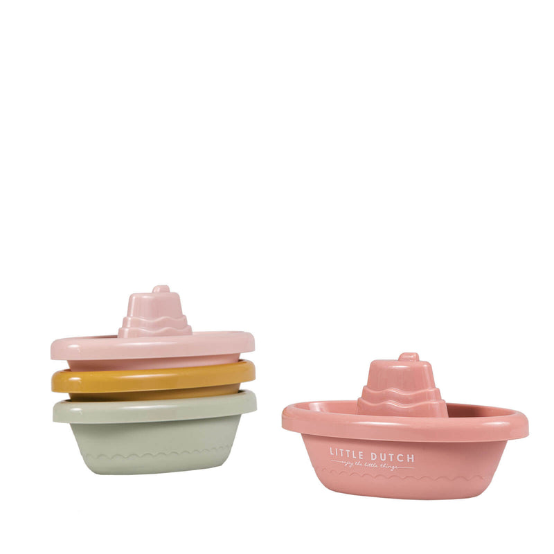 Stackable Bath Boats Pink