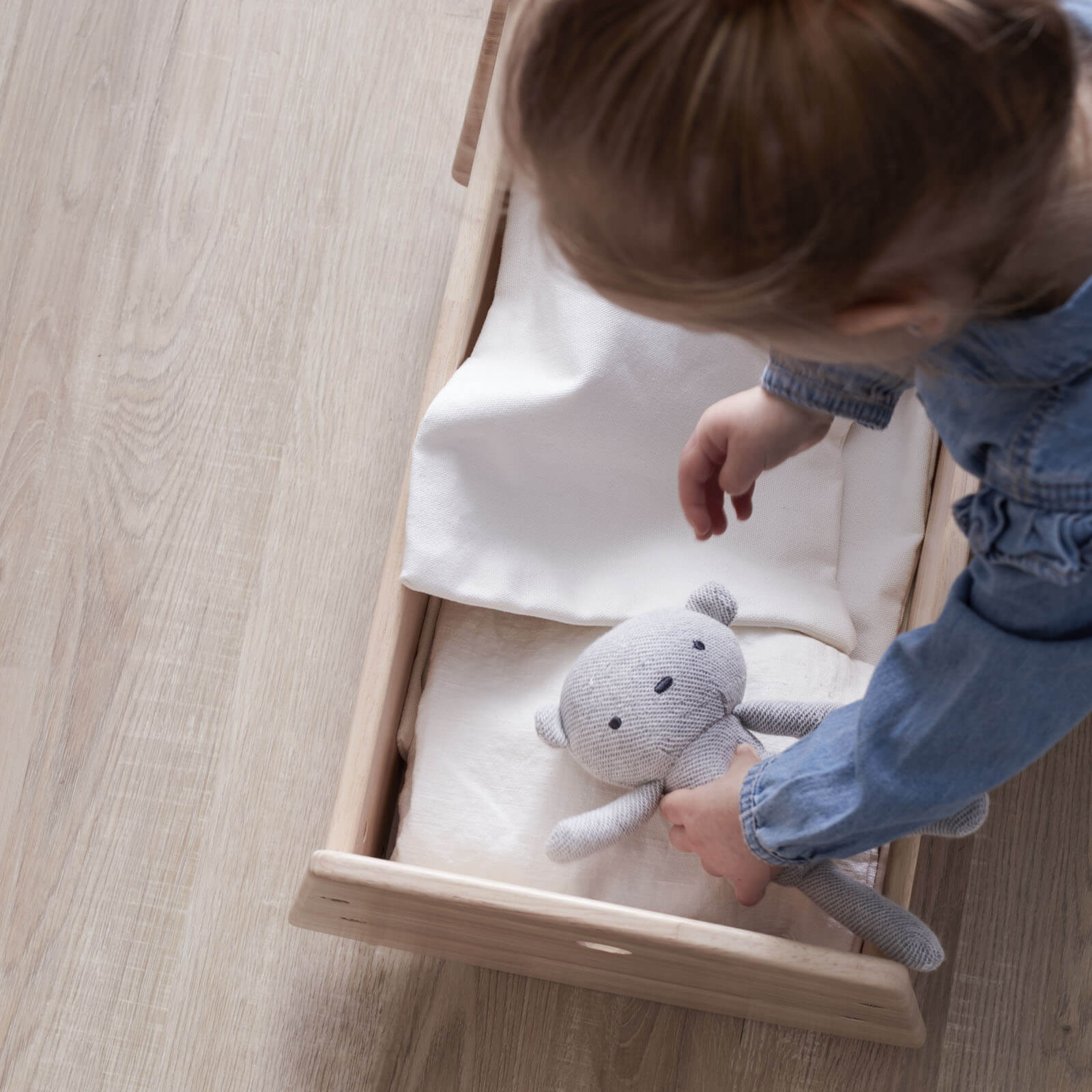 Natural Dolls Crib and Bedset