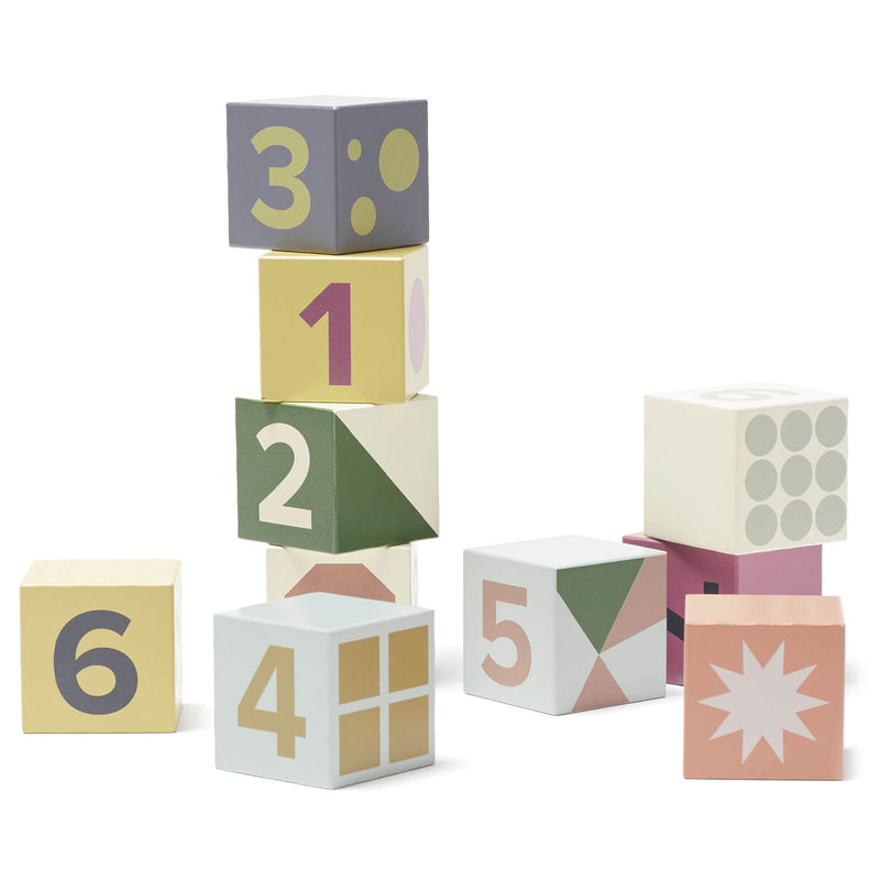 Edvin Wooden Cubes 10pc Set