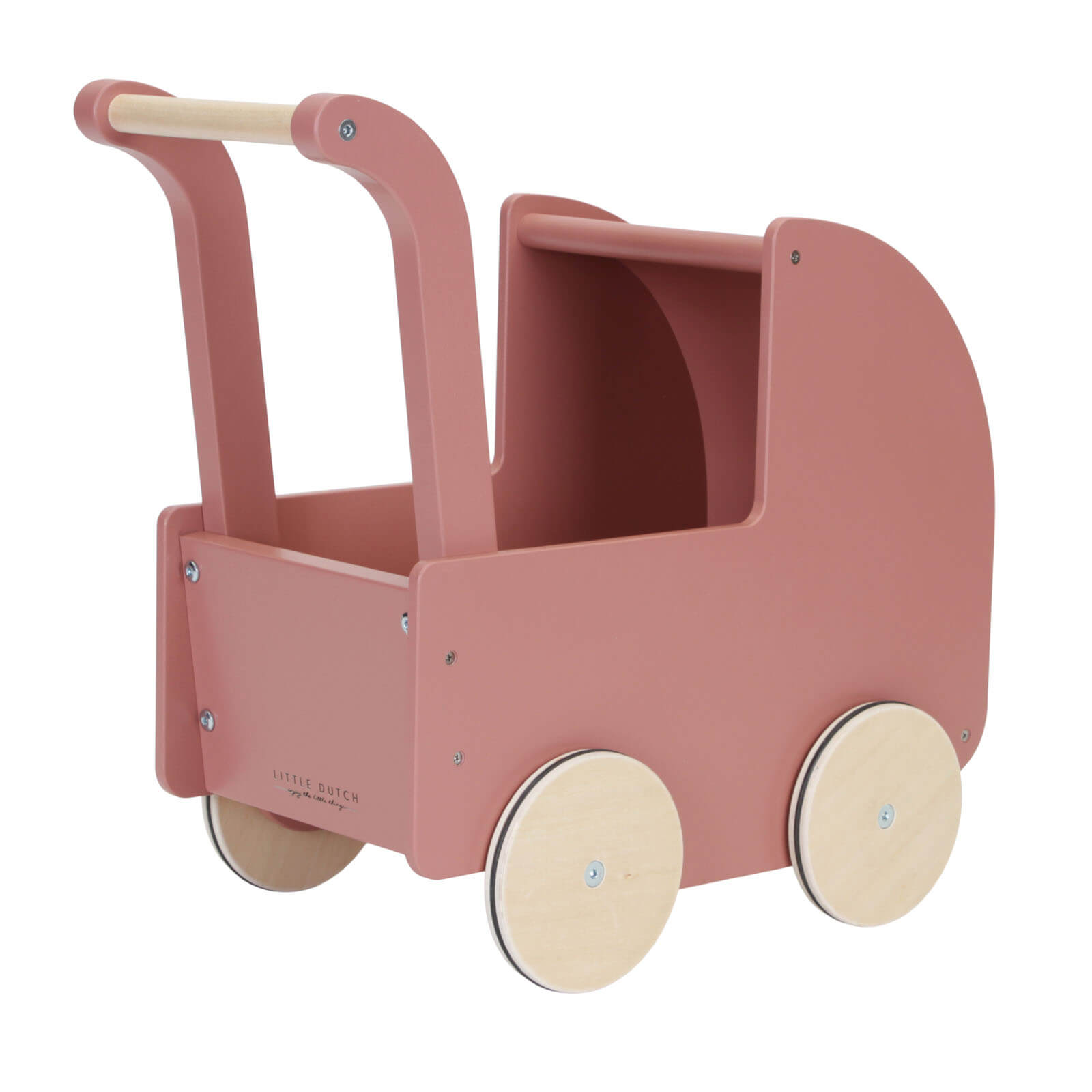 Wooden Doll Pram and Bedding