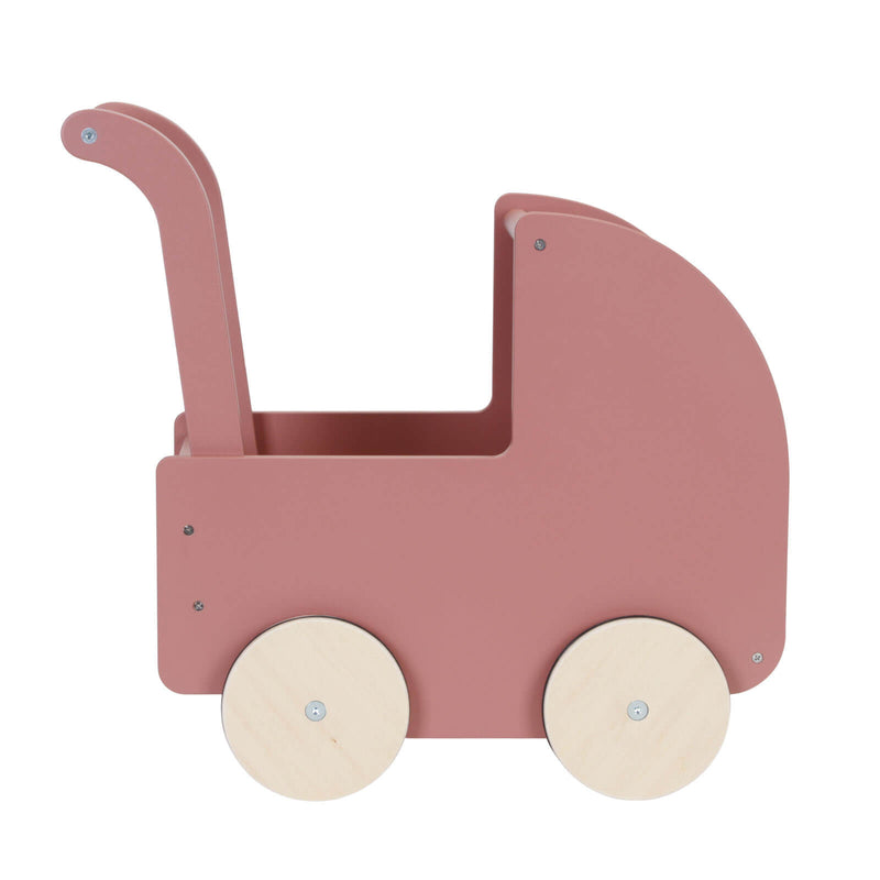 Wooden Doll Pram and Bedding