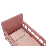 Wooden Doll Bed And Bedding