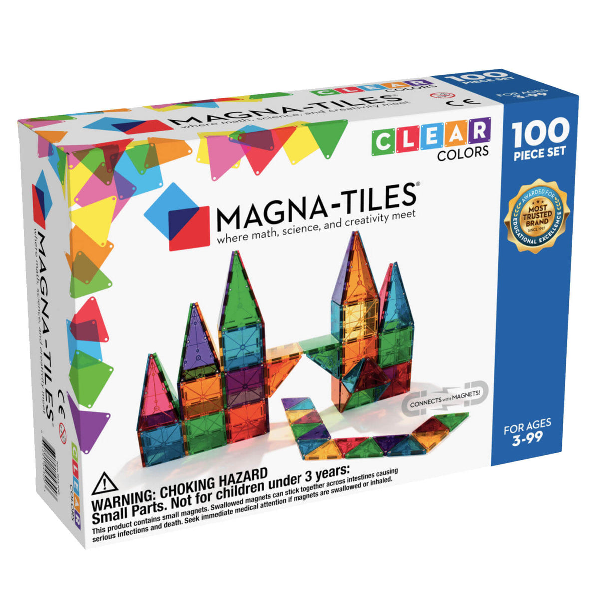 Magna-Tiles Clear Colours 100-piece set
