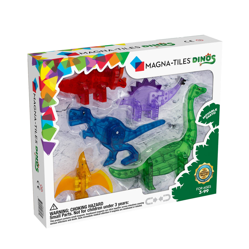 Magna-Tiles Dino World 50 Piece Set Stacking Toys – Small Kins