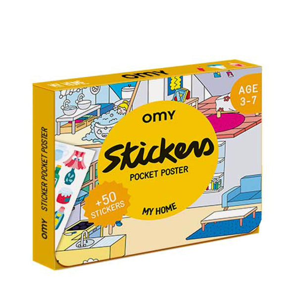 Pocket Poster with 50 Stickers - My Home