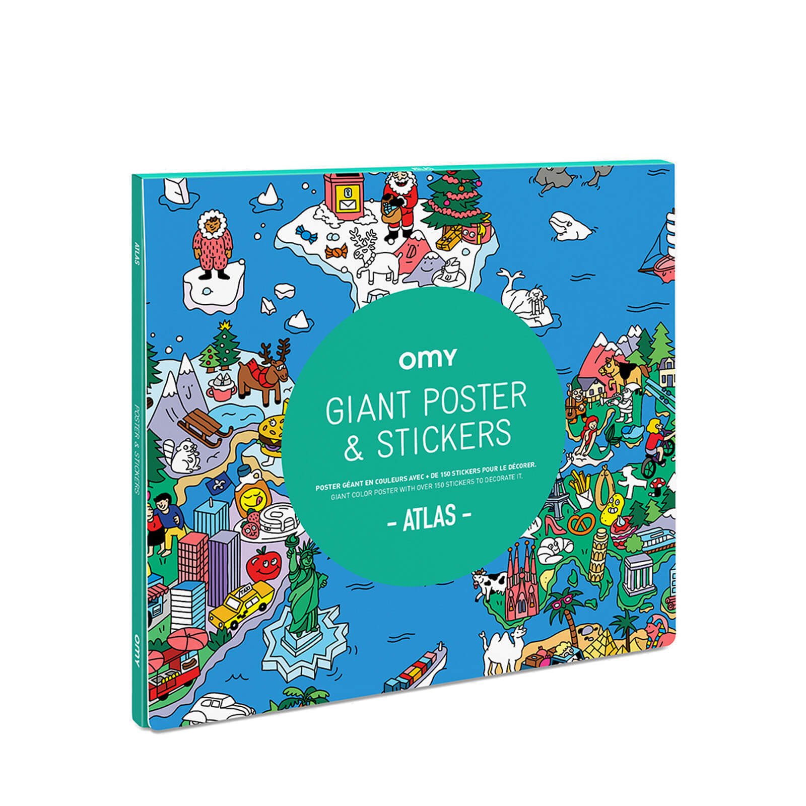 Poster with 100 Stickers - Atlas