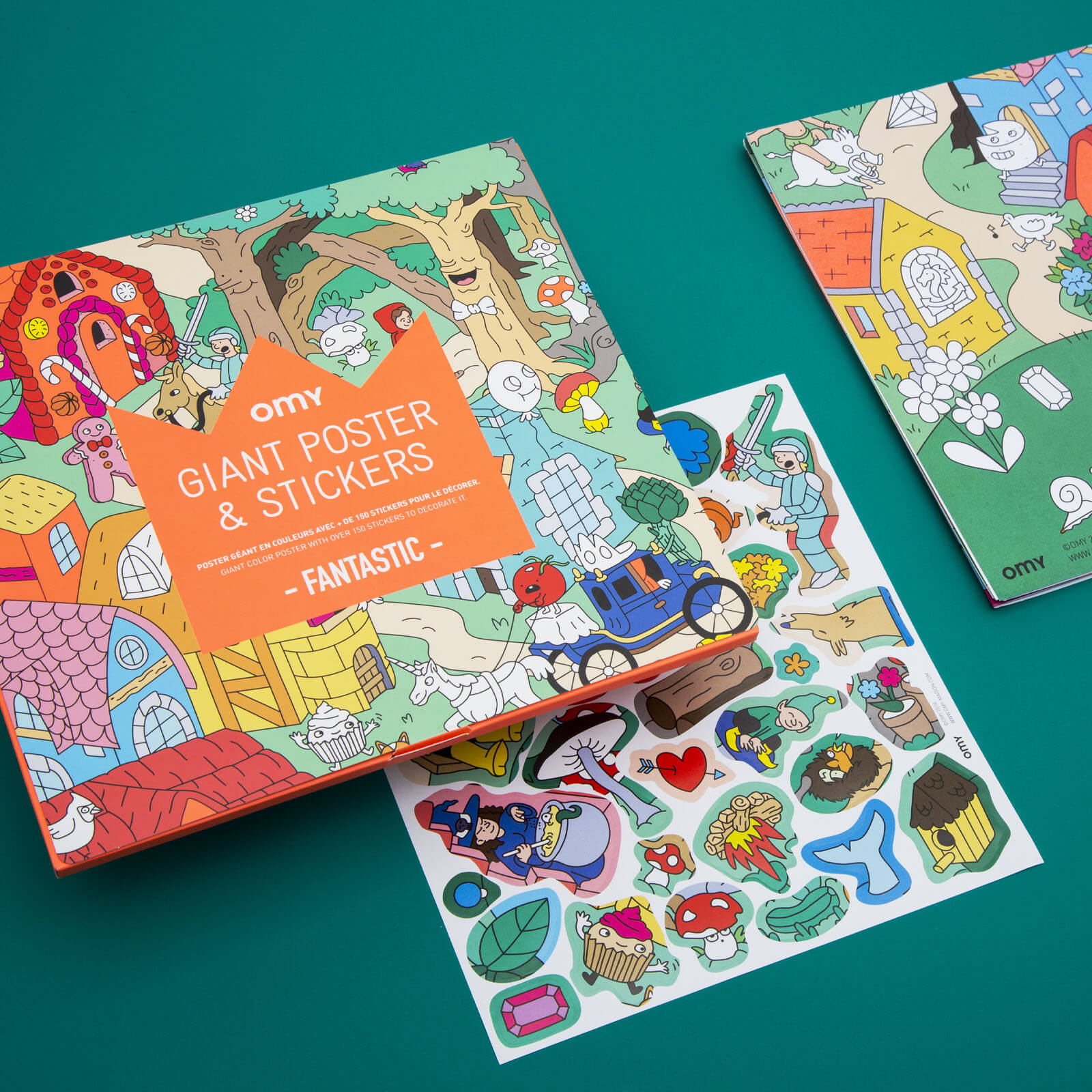 OMY Poster with 100 Stickers Fantastic Small Kins