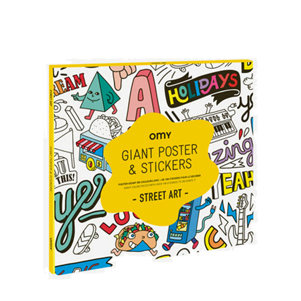 Poster with 100 Stickers - Street Art